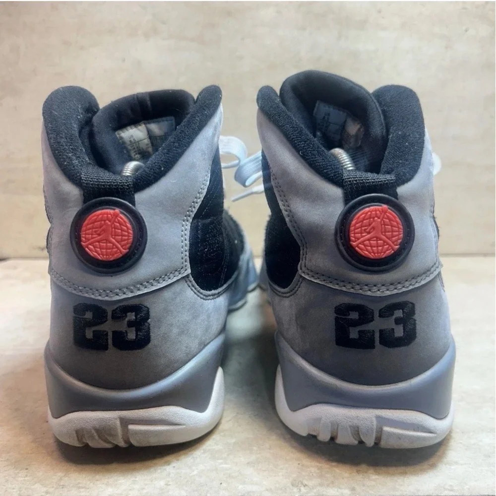 Air Jordan 9 Retro Particle Grey Black Mens Basketball Shoes CT8019-060 Size 8.5